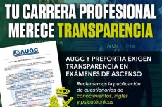 AUGC y Prefortia exigen a la directora general de la Guardia Civil que cumpla la recomendación del Defensor del Pueblo y publique las preguntas de los exámenes de ascenso