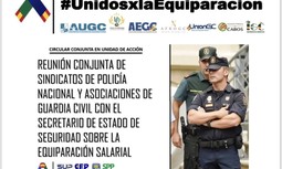 Reunión conjunta de sindicatos de Policía Nacional y asociaciones de Guardia Civil con el Secretario de Estado de Seguridad sobre la equiparación salarial