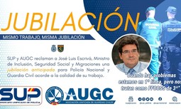 AUGC se reunirá con el Ministerio de Inclusión, Seguridad Social y Migraciones por la jubilación y los conciertos sanitarios de los Guardias Civiles