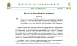 El BOGC publica la anulación del protocolo de medidas ante problemas psicológicos de los guardias civiles que AUGC tumbó en los tribunales