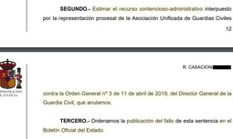 El Tribunal Supremo estima el recurso de AUGC y anula íntegramente la Orden General que regula el acceso al curso de capacitación de ascenso a Cabo
