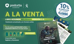 Prefortia ofrece sus nuevos Libros Resumen 2.0 para Ingreso y Ascenso, con descuento por ser afiliado de AUGC