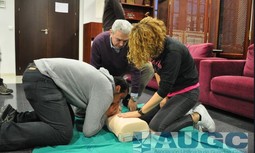 AUGC Málaga imparte entre sus afiliados un curso de primeros auxilios, RCP y manejo DESA