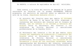El Juzgado Central de Madrid solicita a Interior documentación tras las pruebas de AUGC en el litigio por el incumplimiento de equiparación salarial