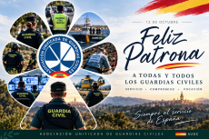 AUGC felicita a las guardias civiles y a los guardias civiles en el día de su patrona: “La Guardia Civil eres tú”