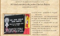 La localidad navarra de Leiza recuerda al guardia civil Juan Carlos Beiro, asesinado hace doce años por ETA