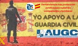 AUGC reclama mayor protección judicial ante las agresiones que sufren los guardias civiles y sus familiares
