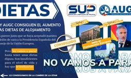 AUGC y SUP logran un aumento en las dietas de alojamiento de los policías y guardias civiles