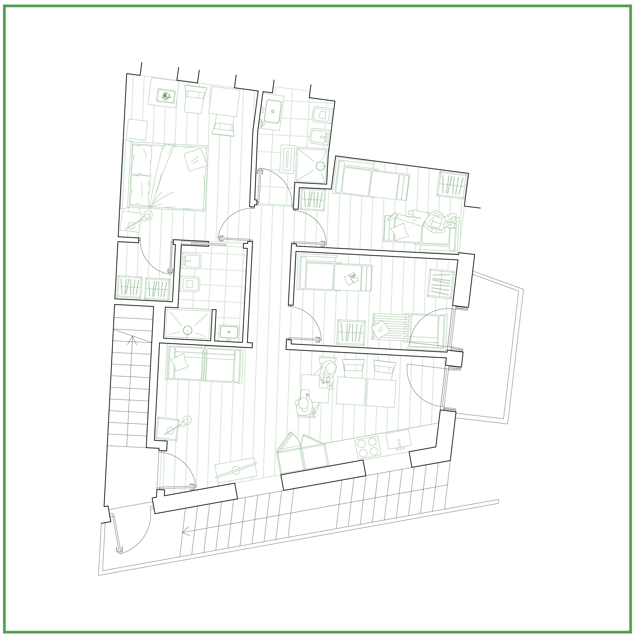  Sämling im ersten Stock