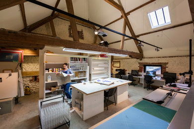 Arts student in studio at West Dean College of Arts and Conservation