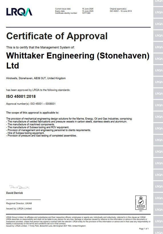 ISO 45001 Certificate