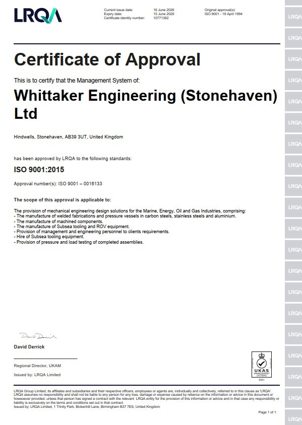 ISO 9001 Certificate