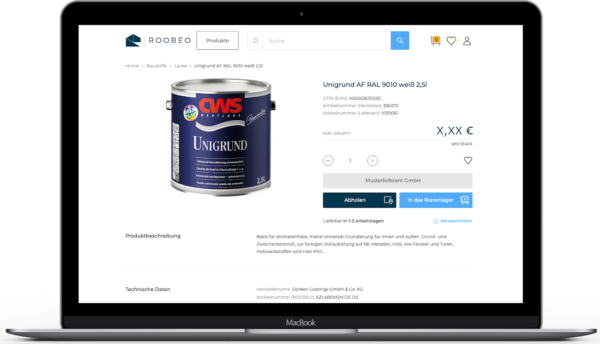 Ihre Produktstammdaten an Ihren Produkten