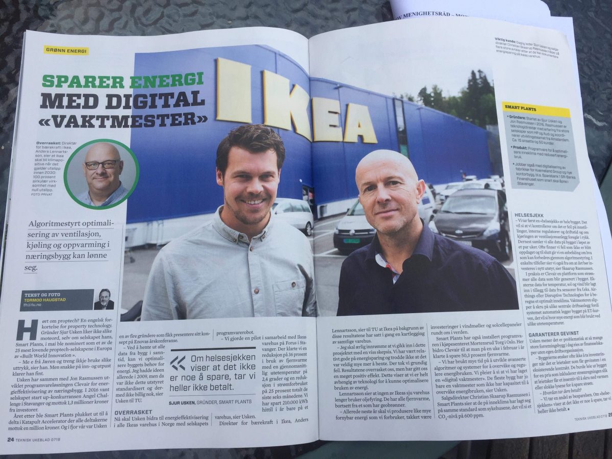 ClevAir transforms buildings of large Swedish furniture reatailer into smart buildings with modern HVAC software.