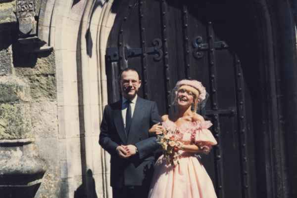 Robert and Toyah getting married, 1986