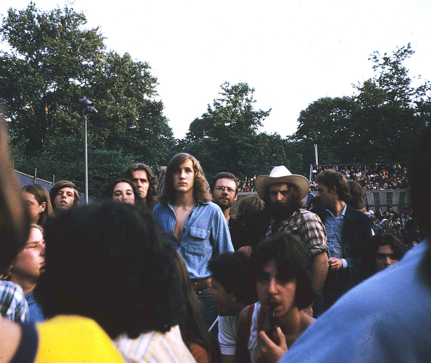 King Crimson in the audience, Central Park, 1974