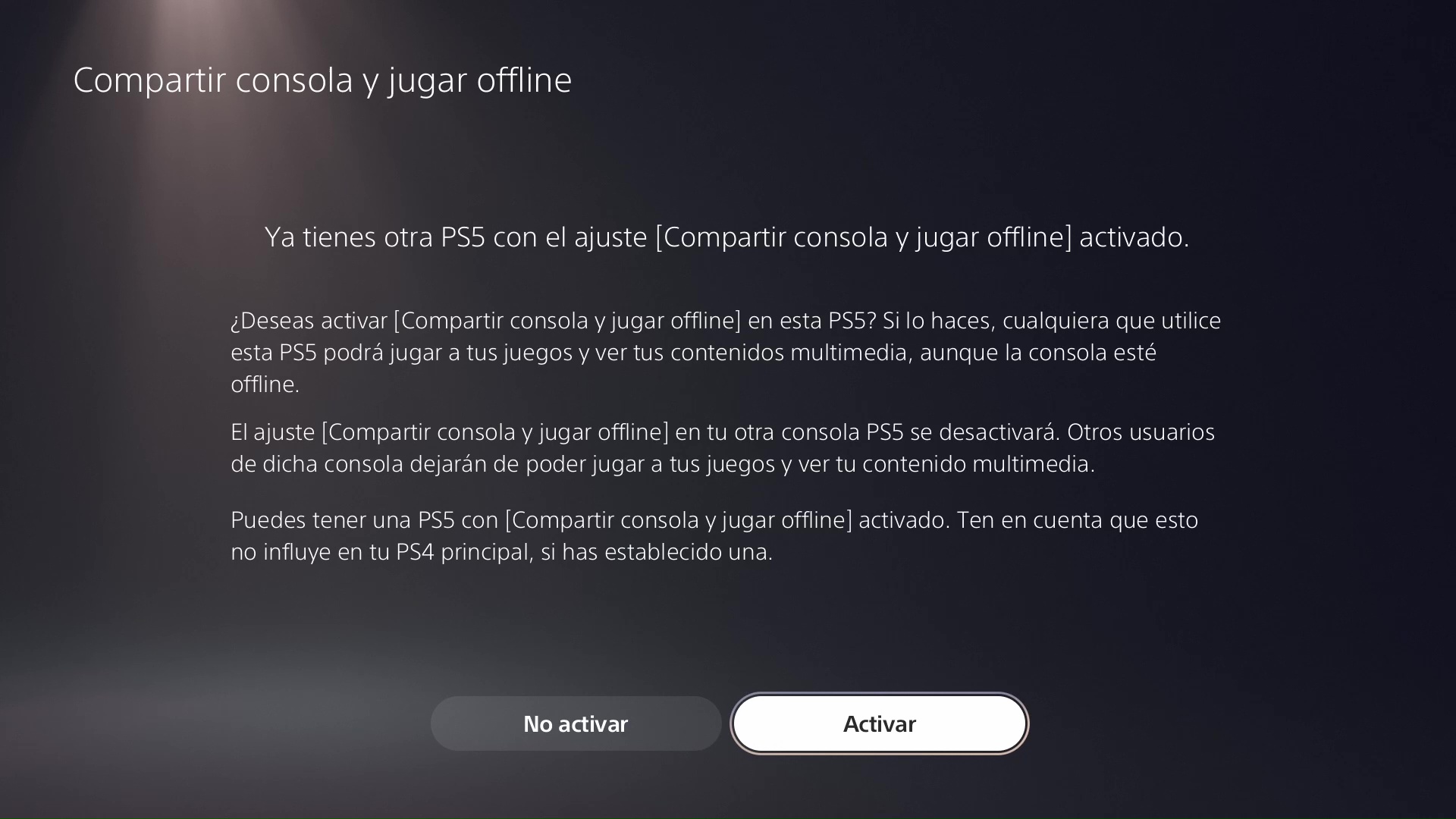 PS5 Account (not key) Instructions: 45 PS5 Solución de problemas - Console Sharing and Offline Play
