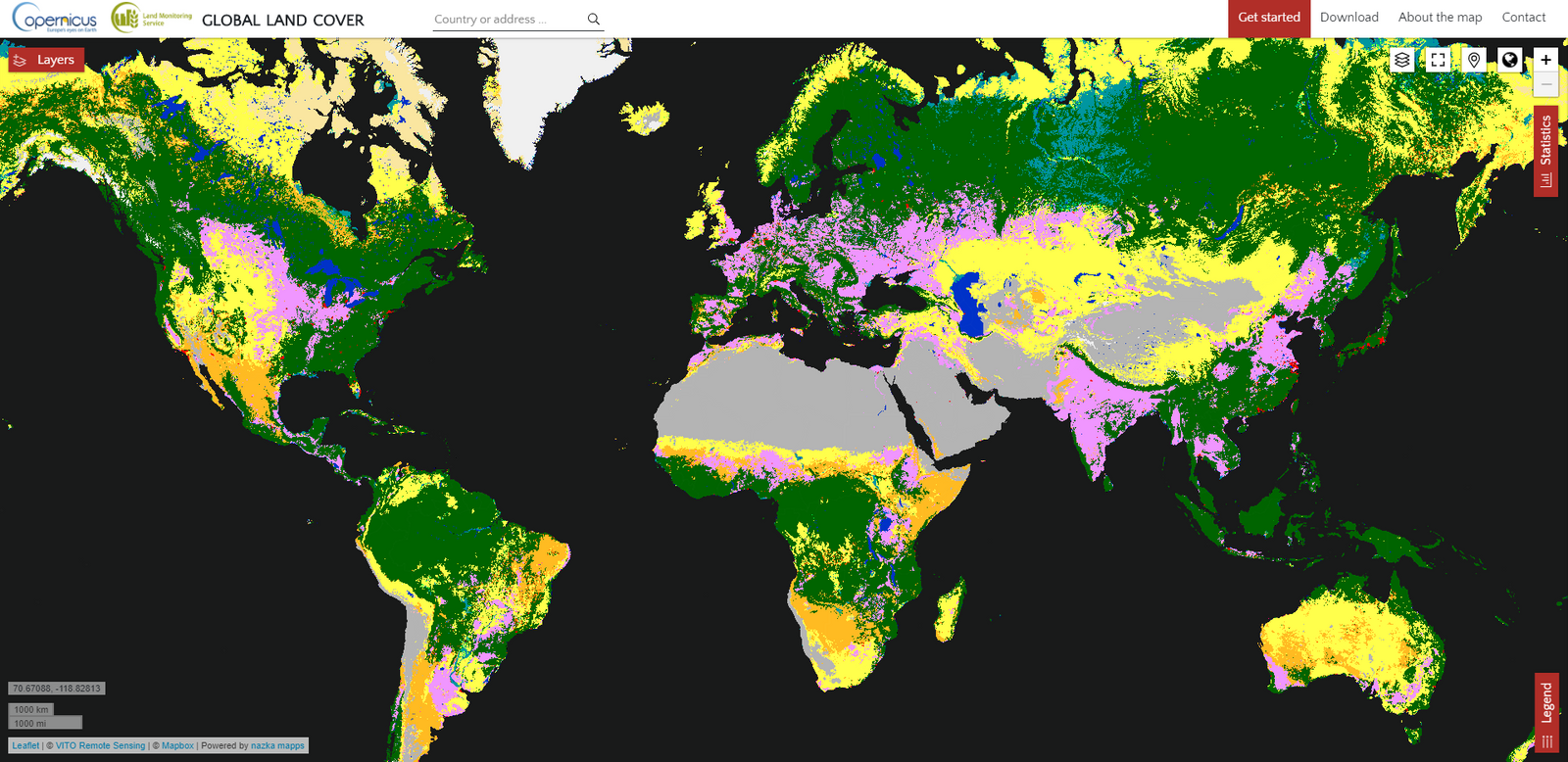 Nazka Global Land Cover Viewer